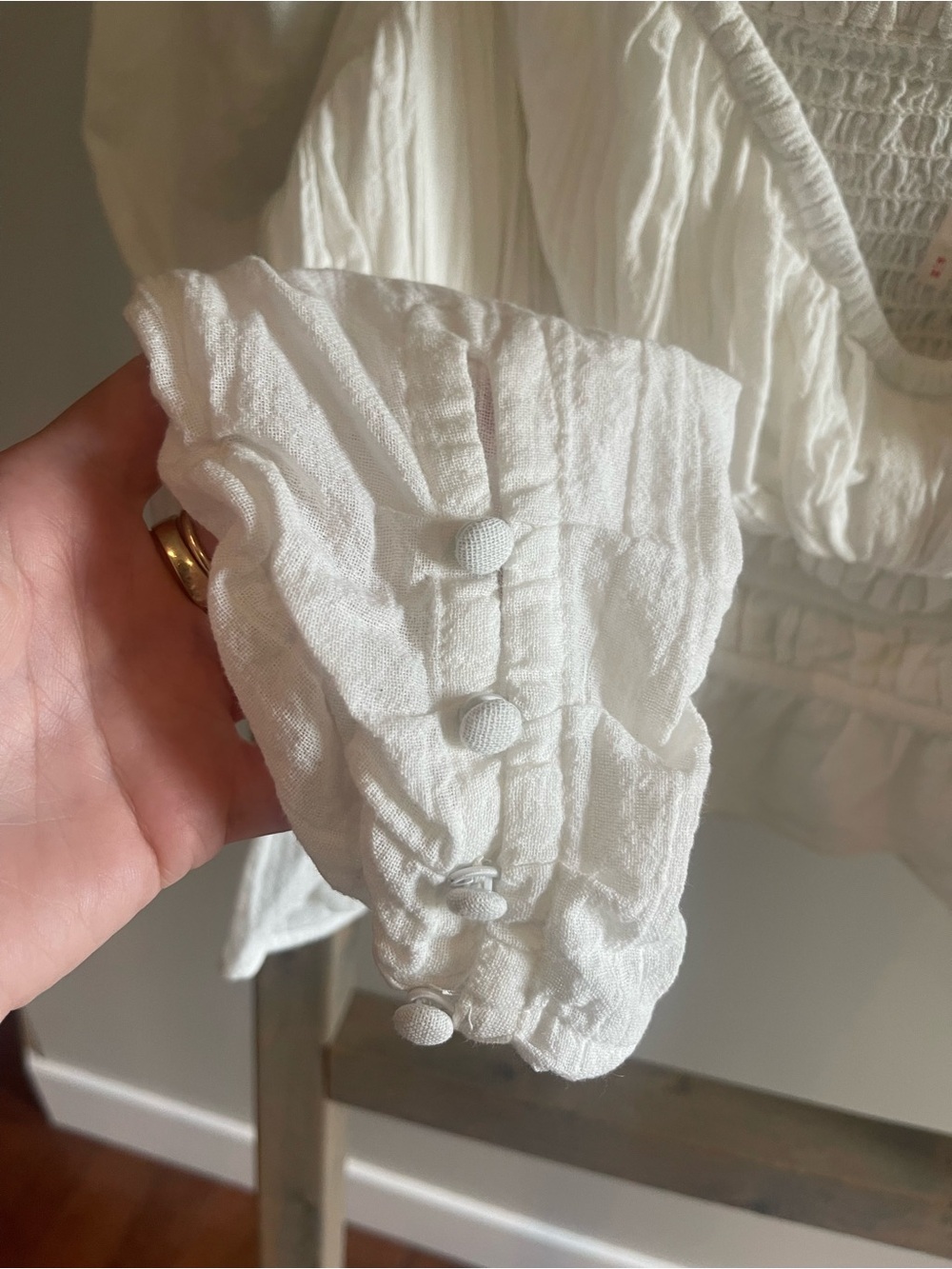 NWOT free people white Chloe top medium - Picture 4 of 9